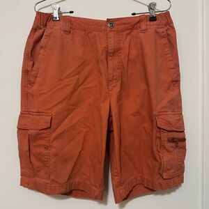 Columbia orange XCO hiking/fishing/outdoor multi-pocket cotton cargo shorts- S
